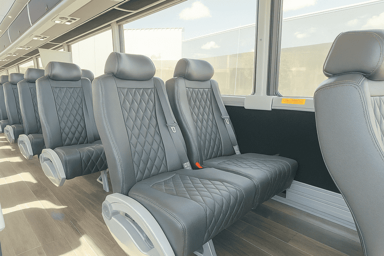 interior of Coach Bus Baltimore charter bus